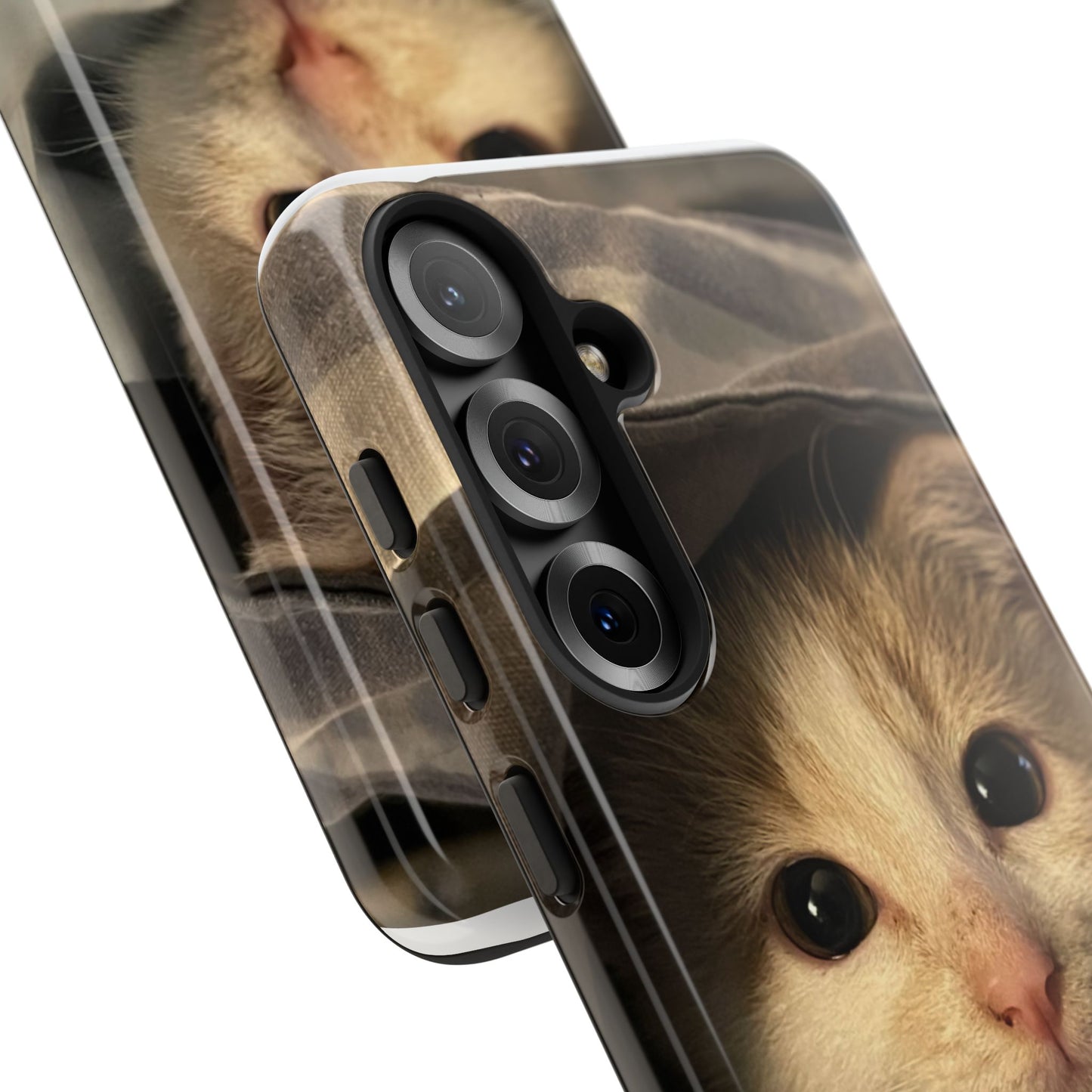 Cute Kitten Peek Phone Case — Protective Cat Photo iPhone Case