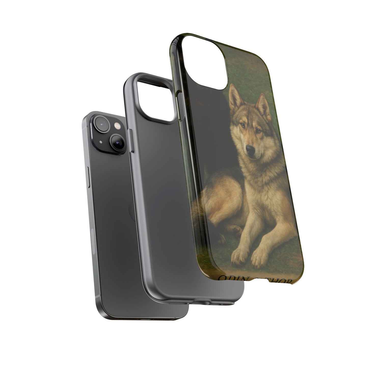 The Hybrids Legends Phone Case — Odin & Thor Vintage Canine Art Protective Cover