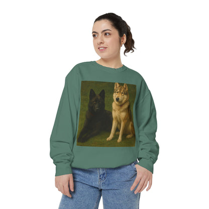 Odin & Thor Hybrid Legends Sweatshirt – Realistic Black & Tan Hybrids Graphic Crewneck