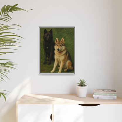 Odin & Thor Hybrid Legends Framed Matte Canvas Art