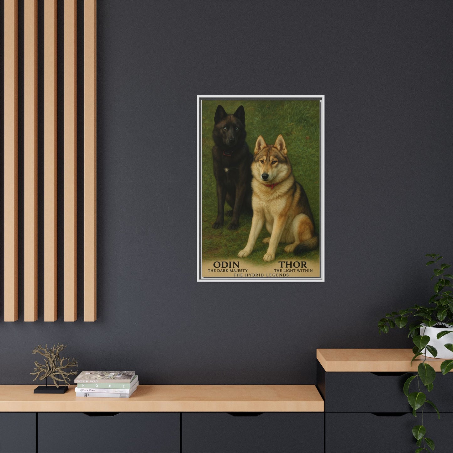 Odin & Thor Hybrid Legends Framed Matte Canvas Art