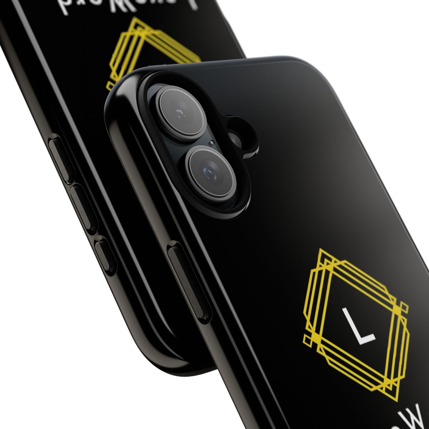 LoveWord Monogram Tough Phone Case — Black Protective iPhone Cover