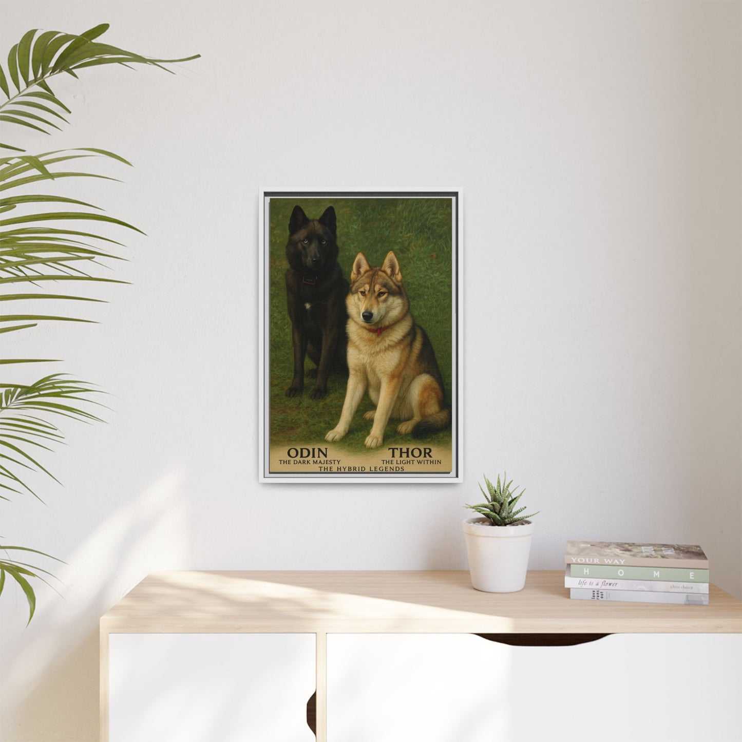 Odin & Thor Hybrid Legends Framed Matte Canvas Art