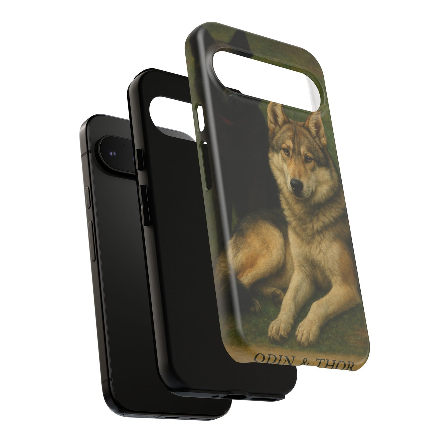 The Hybrids Legends Phone Case — Odin & Thor Vintage Canine Art Protective Cover
