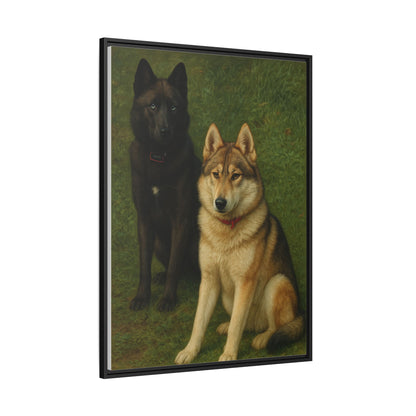 Odin & Thor Hybrid Legends Framed Matte Canvas Art