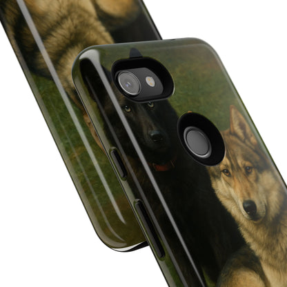 The Hybrids Legends Phone Case — Odin & Thor Vintage Canine Art Protective Cover