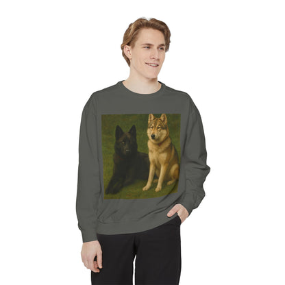 Odin & Thor Hybrid Legends Sweatshirt – Realistic Black & Tan Hybrids Graphic Crewneck