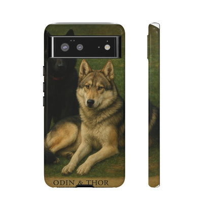 The Hybrids Legends Phone Case — Odin & Thor Vintage Canine Art Protective Cover