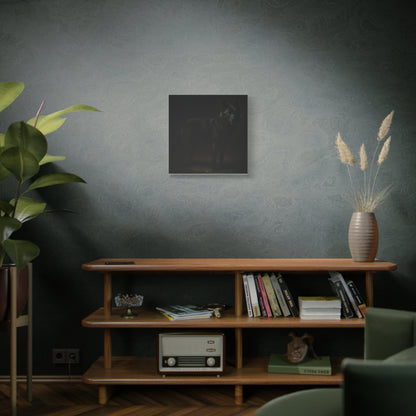 Odin – The Dark Majesty” Premium Poster Print, Black German Shepherd Canvas Wall Art — Dark Moody Animal Portrait