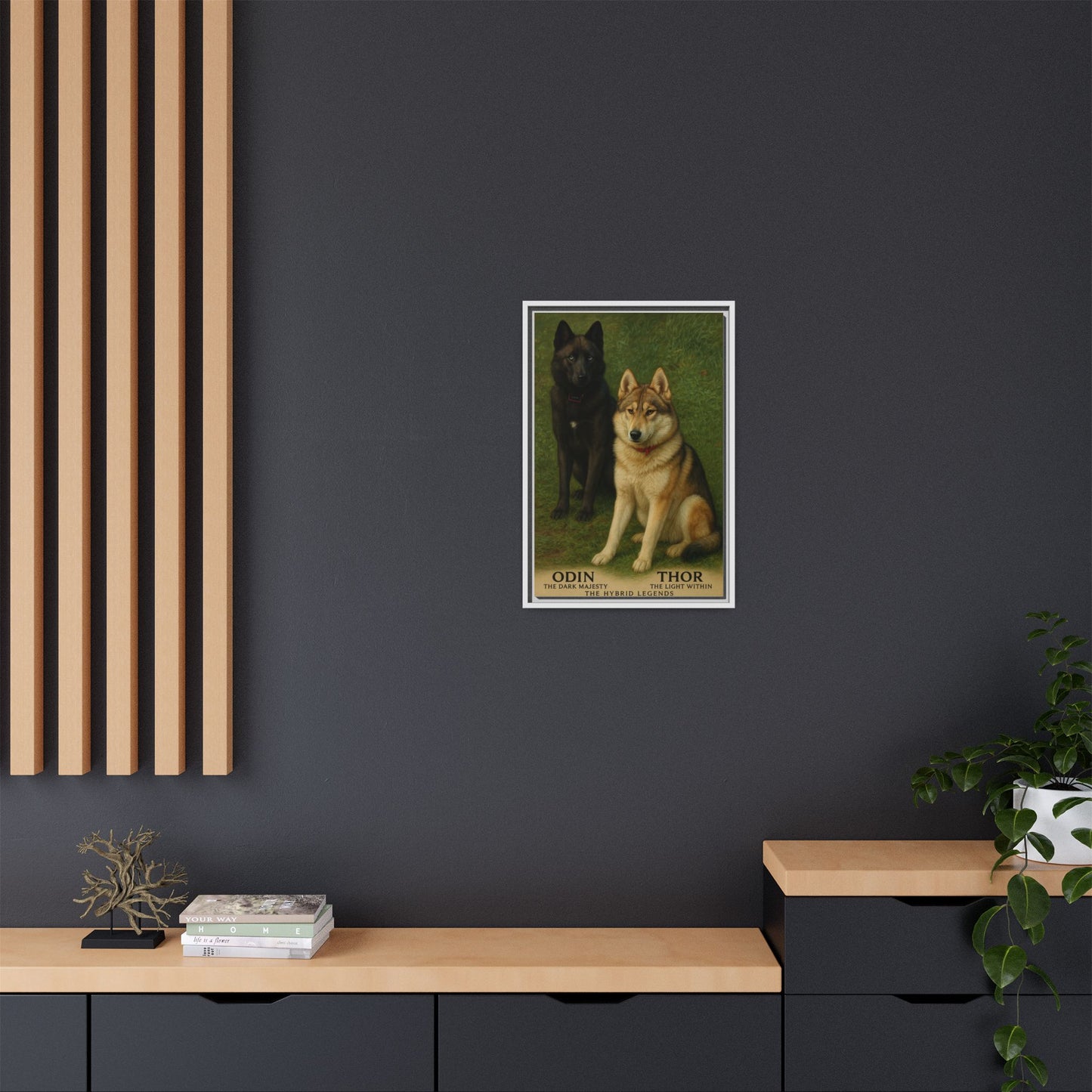 Odin & Thor Hybrid Legends Framed Matte Canvas Art