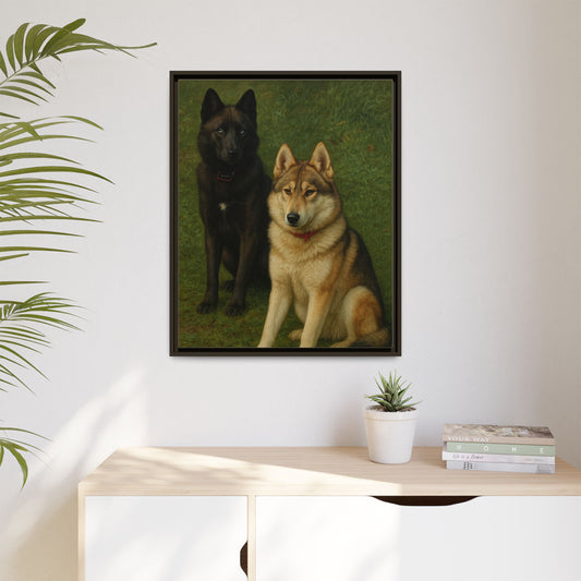 Odin & Thor Hybrid Legends Framed Matte Canvas Art