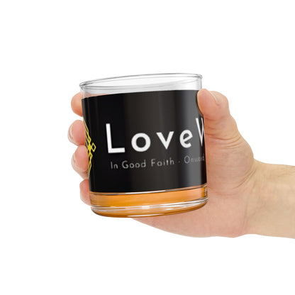 LoveWell Branded 10oz Whiskey Rocks Glass — Logo Barware Gift