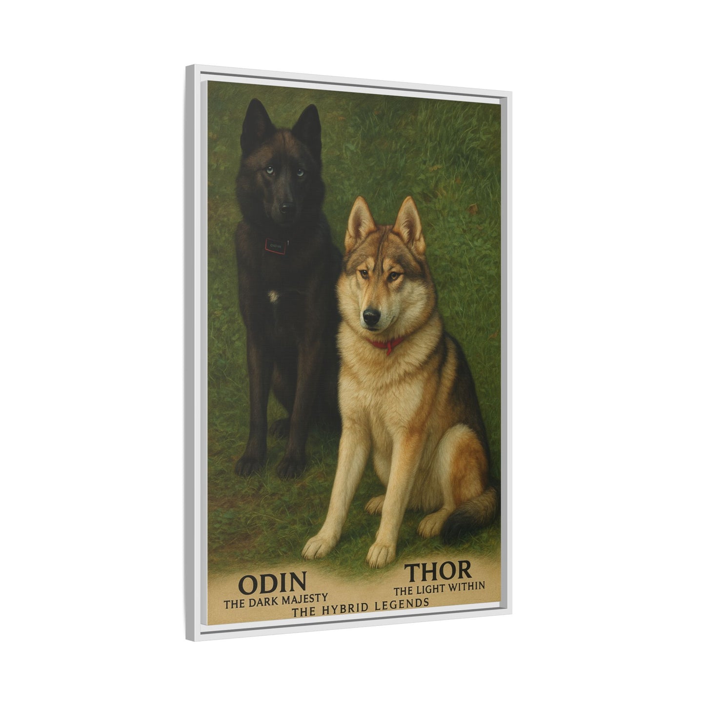 Odin & Thor Hybrid Legends Framed Matte Canvas Art
