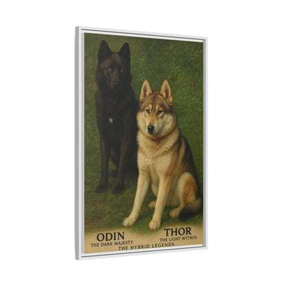 Odin & Thor Hybrid Legends Framed Matte Canvas Art