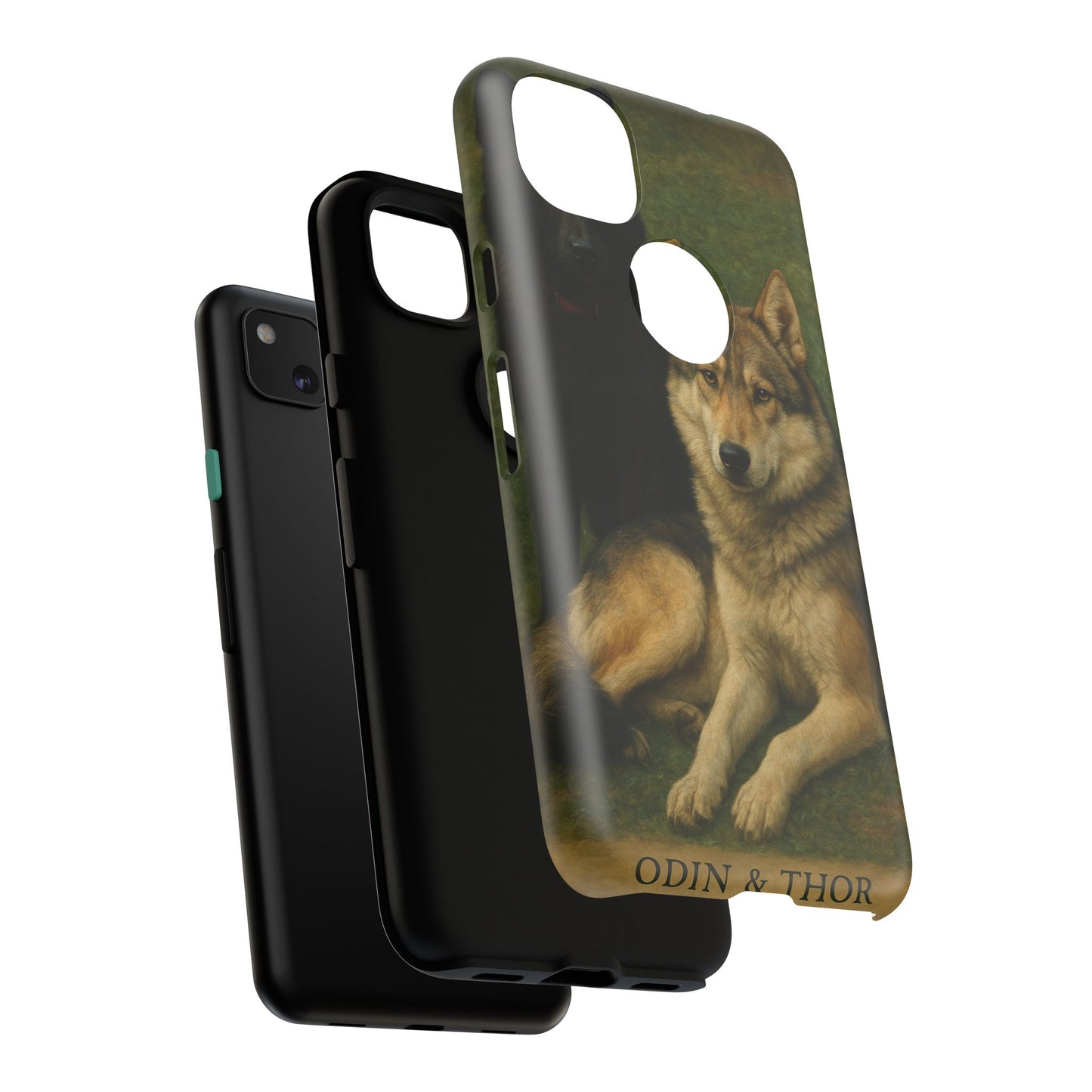 The Hybrids Legends Phone Case — Odin & Thor Vintage Canine Art Protective Cover