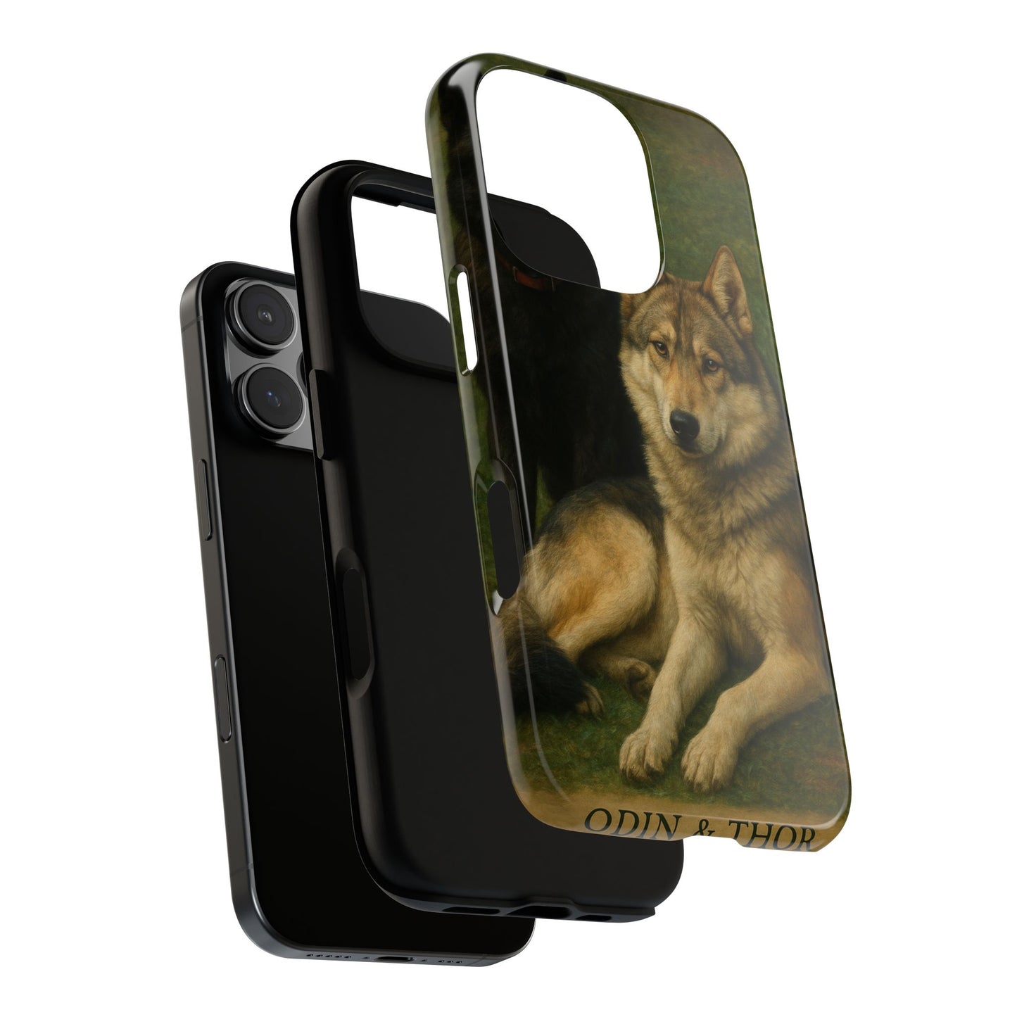 The Hybrids Legends Phone Case — Odin & Thor Vintage Canine Art Protective Cover