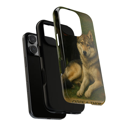 The Hybrids Legends Phone Case — Odin & Thor Vintage Canine Art Protective Cover