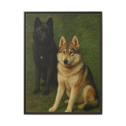 Odin & Thor Hybrid Legends Framed Matte Canvas Art