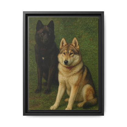 Odin & Thor Hybrid Legends Framed Matte Canvas Art