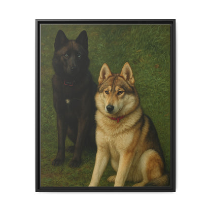 Odin & Thor Hybrid Legends Framed Matte Canvas Art