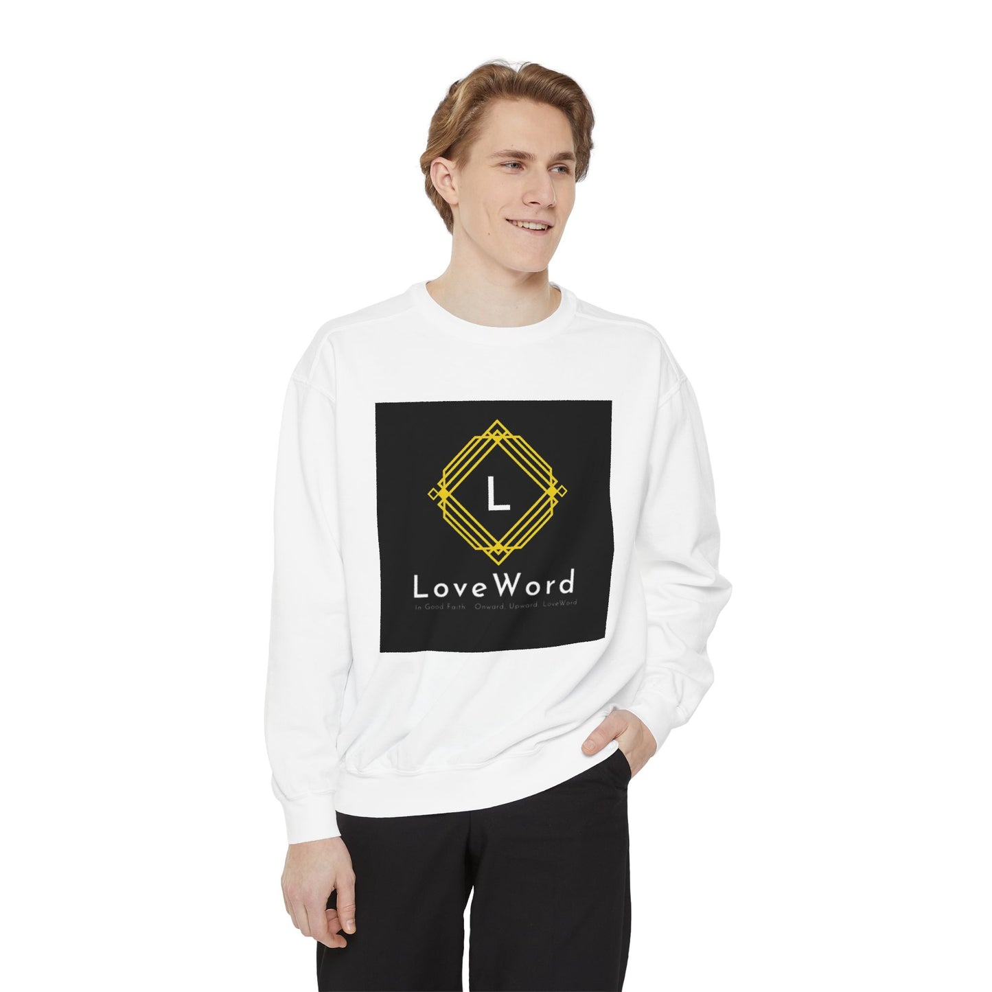 LoveWord Branded Sweatshirt — Minimal Geometric Crewneck