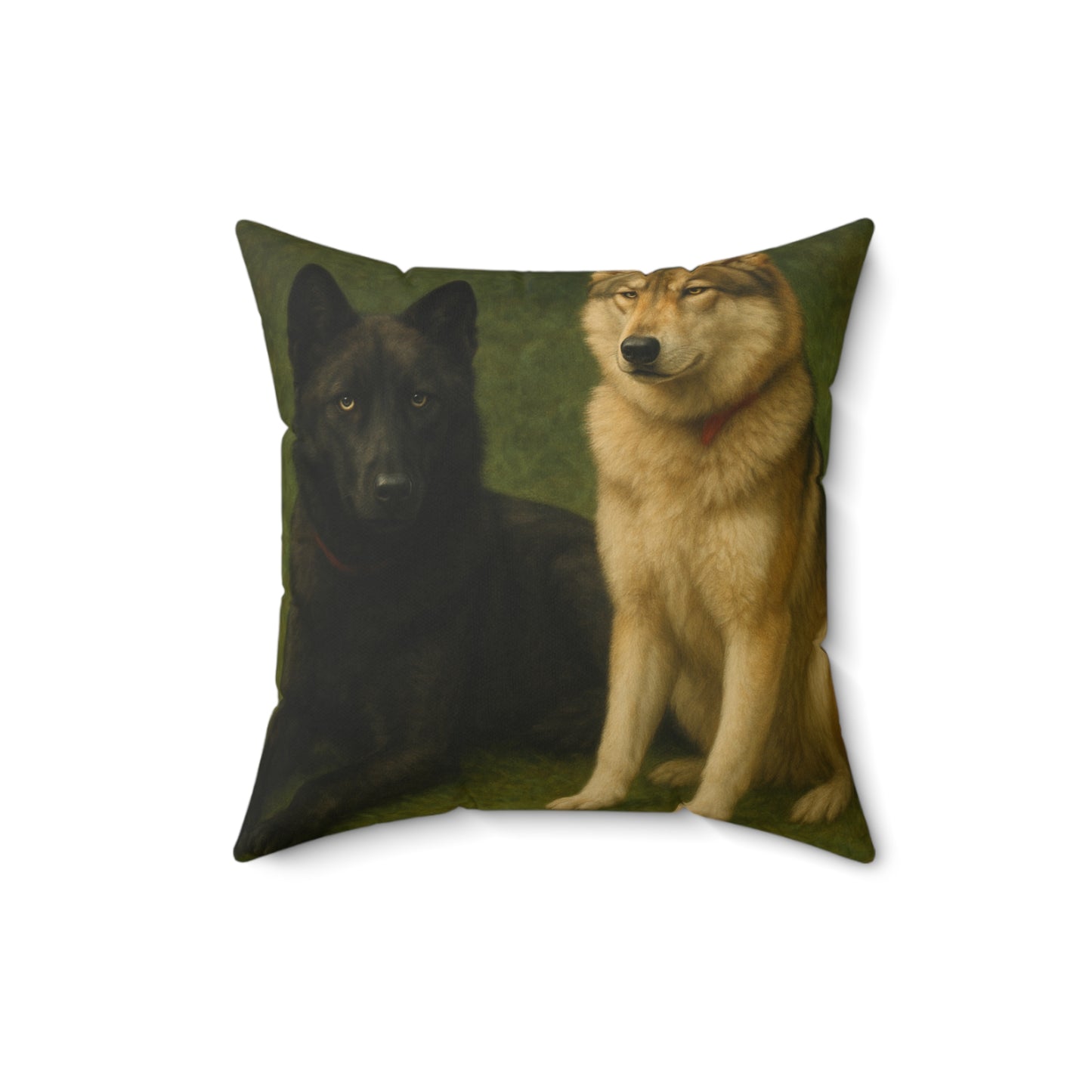 Odin & Thor Pillowcase Decorative Pillow — Rustic Animal Portrait Throw Cushion, The Hybrid Legends, Strength & Light in Every Detail