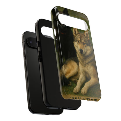 The Hybrids Legends Phone Case — Odin & Thor Vintage Canine Art Protective Cover