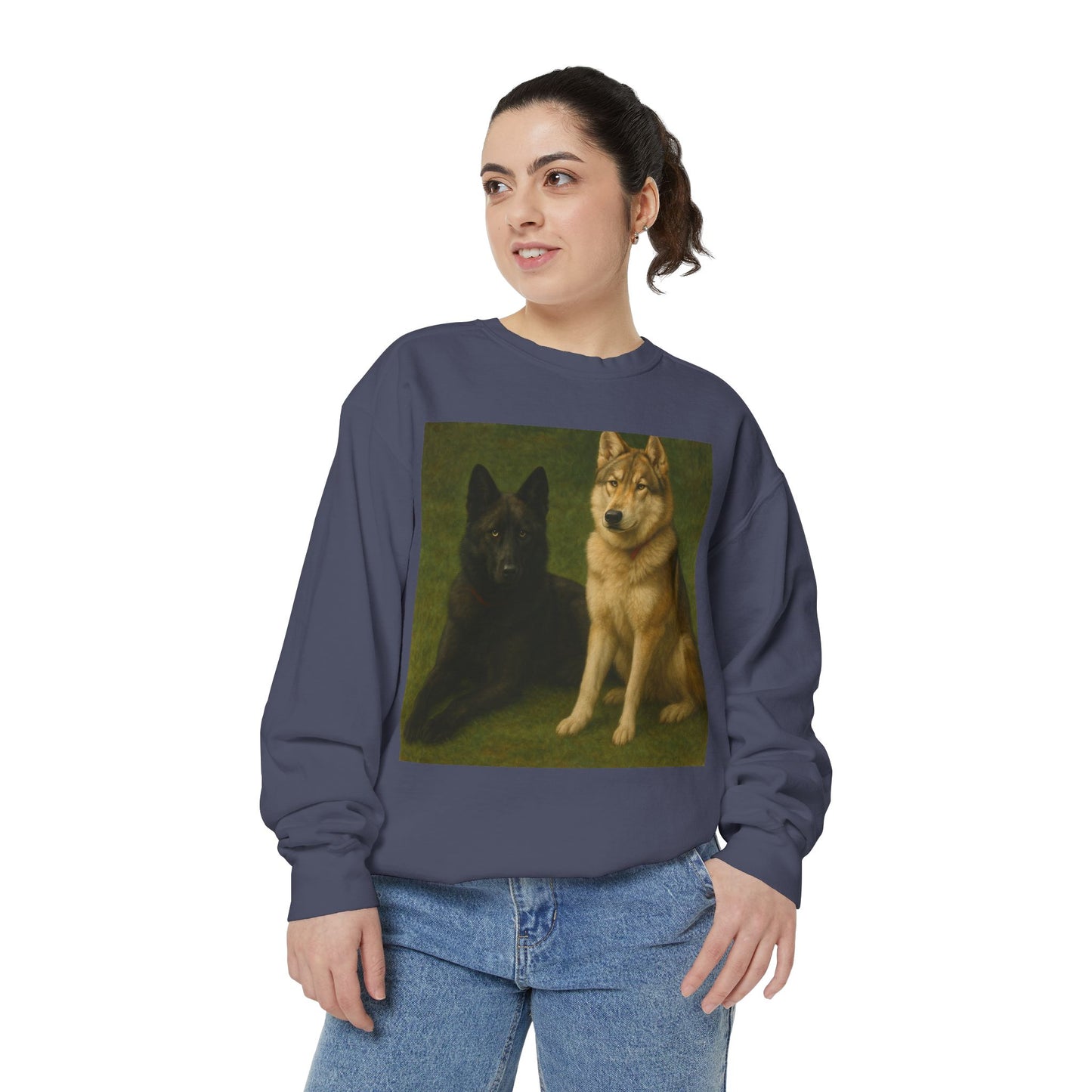 Odin & Thor Hybrid Legends Sweatshirt – Realistic Black & Tan Hybrids Graphic Crewneck