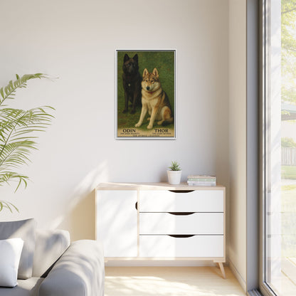 Odin & Thor Hybrid Legends Framed Matte Canvas Art