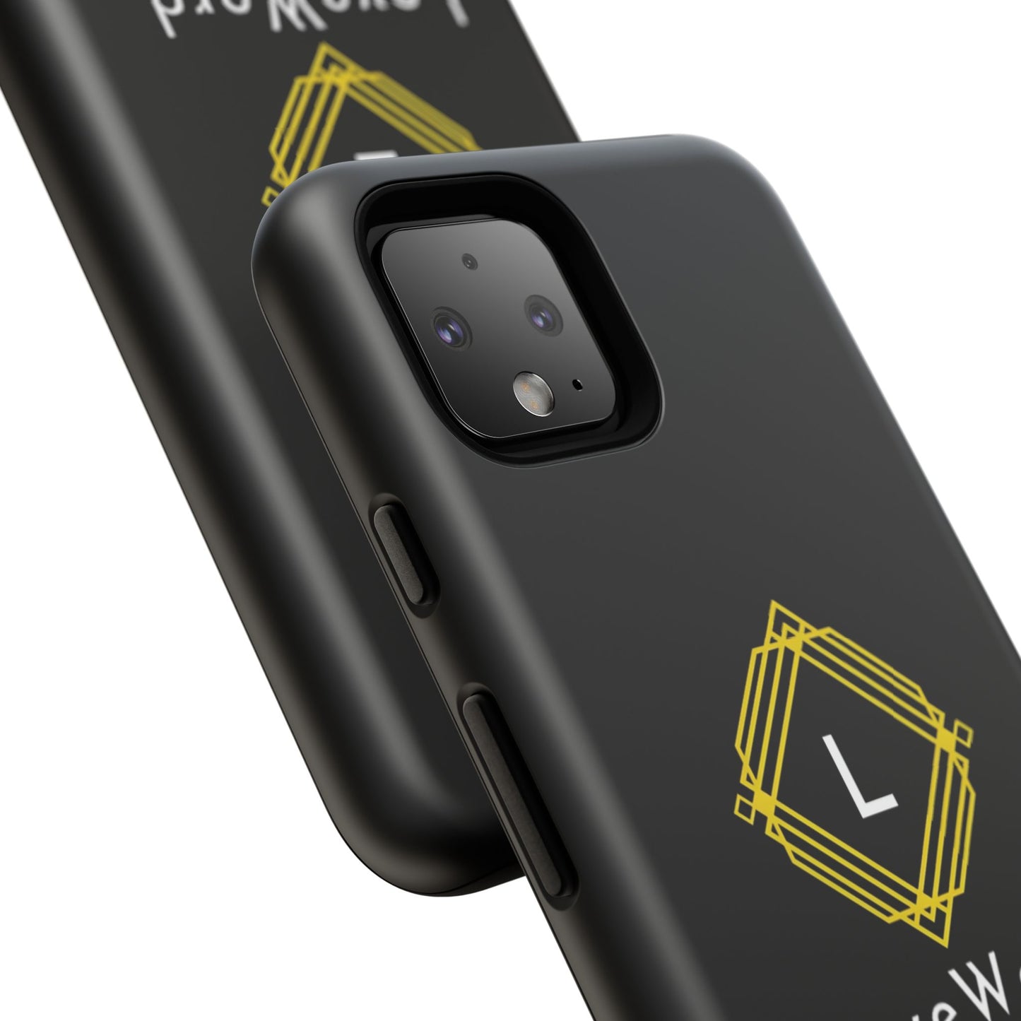 LoveWord Monogram Tough Phone Case — Black Protective iPhone Cover