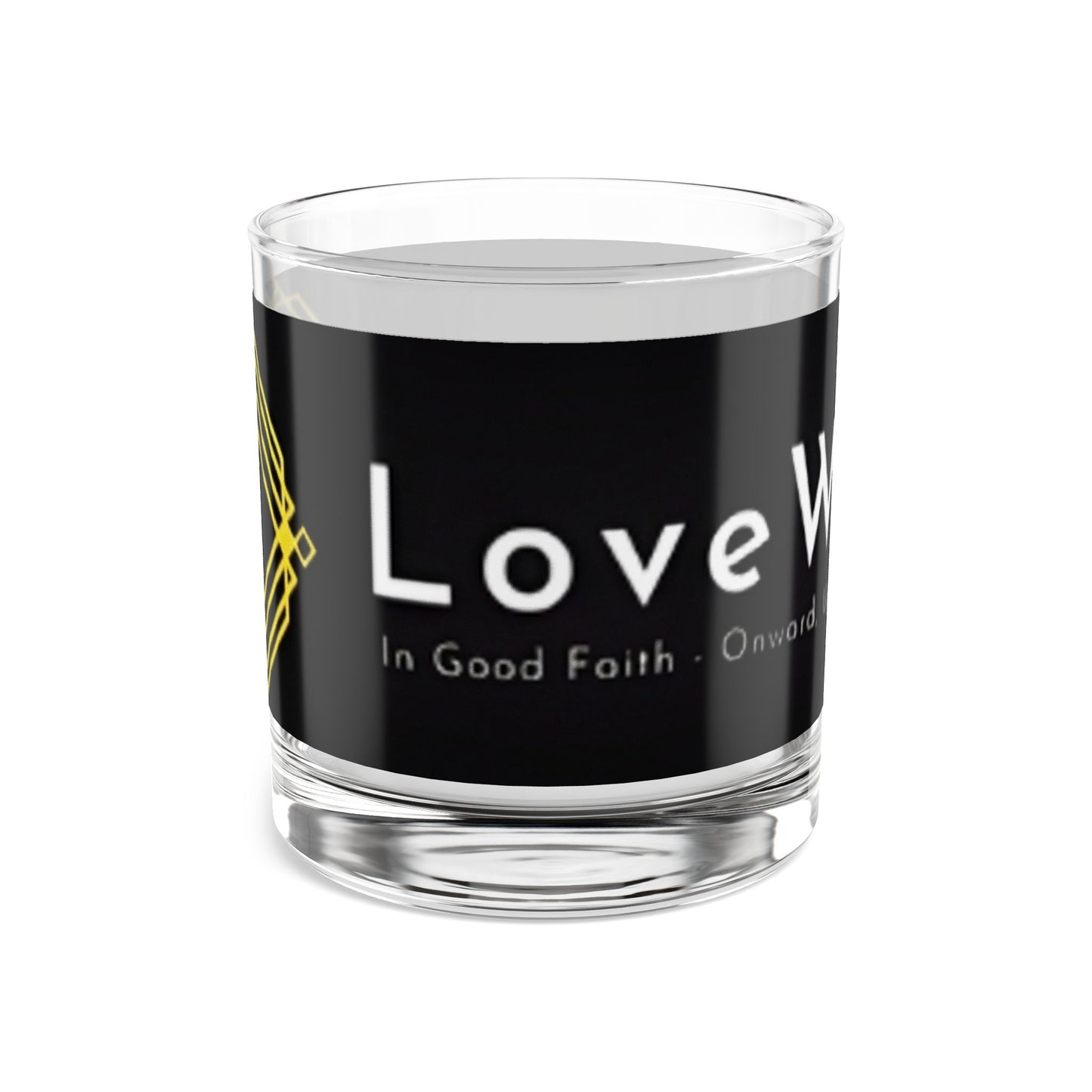 LoveWell Branded 10oz Whiskey Rocks Glass — Logo Barware Gift