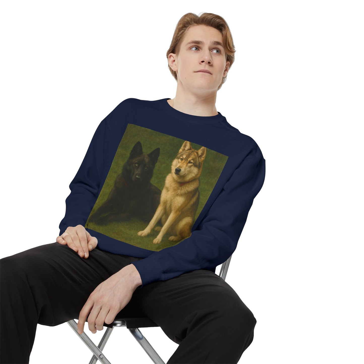 Odin & Thor Hybrid Legends Sweatshirt – Realistic Black & Tan Hybrids Graphic Crewneck