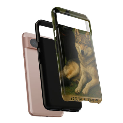 The Hybrids Legends Phone Case — Odin & Thor Vintage Canine Art Protective Cover