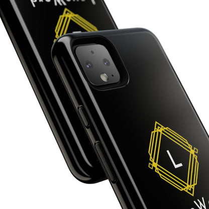 LoveWord Monogram Tough Phone Case — Black Protective iPhone Cover