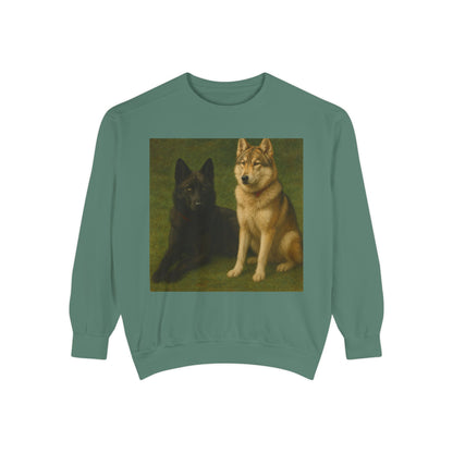 Odin & Thor Hybrid Legends Sweatshirt – Realistic Black & Tan Hybrids Graphic Crewneck