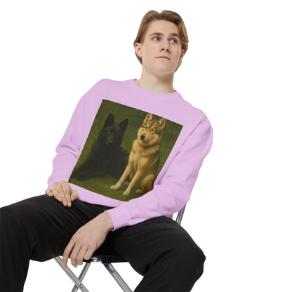 Odin & Thor Hybrid Legends Sweatshirt – Realistic Black & Tan Hybrids Graphic Crewneck