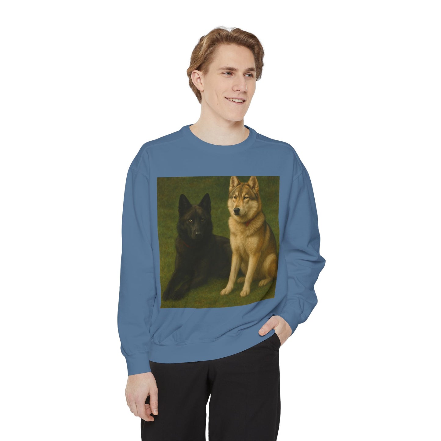 Odin & Thor Hybrid Legends Sweatshirt – Realistic Black & Tan Hybrids Graphic Crewneck