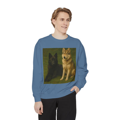 Odin & Thor Hybrid Legends Sweatshirt – Realistic Black & Tan Hybrids Graphic Crewneck