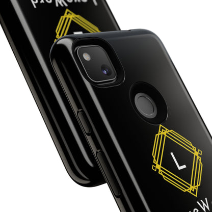LoveWord Monogram Tough Phone Case — Black Protective iPhone Cover