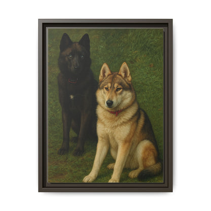 Odin & Thor Hybrid Legends Framed Matte Canvas Art