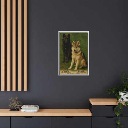 Odin & Thor Hybrid Legends Framed Matte Canvas Art