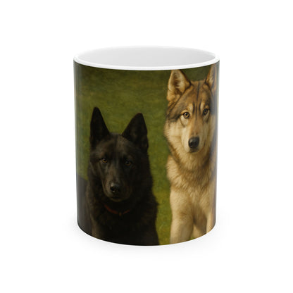 Odin and Thor, the Hybrid Legends Ceramic Mug – Realistic Hybrids Portrait Coffee Cup (11oz, 15oz)