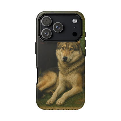 The Hybrids Legends Phone Case — Odin & Thor Vintage Canine Art Protective Cover