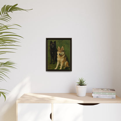 Odin & Thor Hybrid Legends Framed Matte Canvas Art