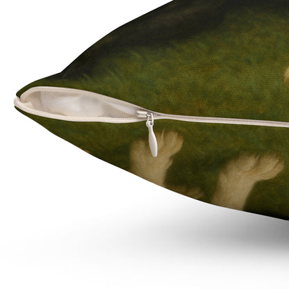 Odin & Thor Pillowcase Decorative Pillow — Rustic Animal Portrait Throw Cushion, The Hybrid Legends, Strength & Light in Every Detail