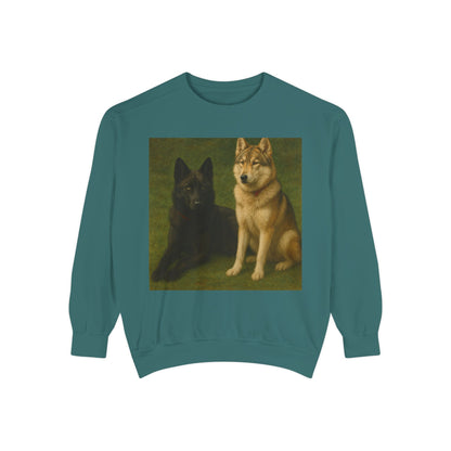 Odin & Thor Hybrid Legends Sweatshirt – Realistic Black & Tan Hybrids Graphic Crewneck