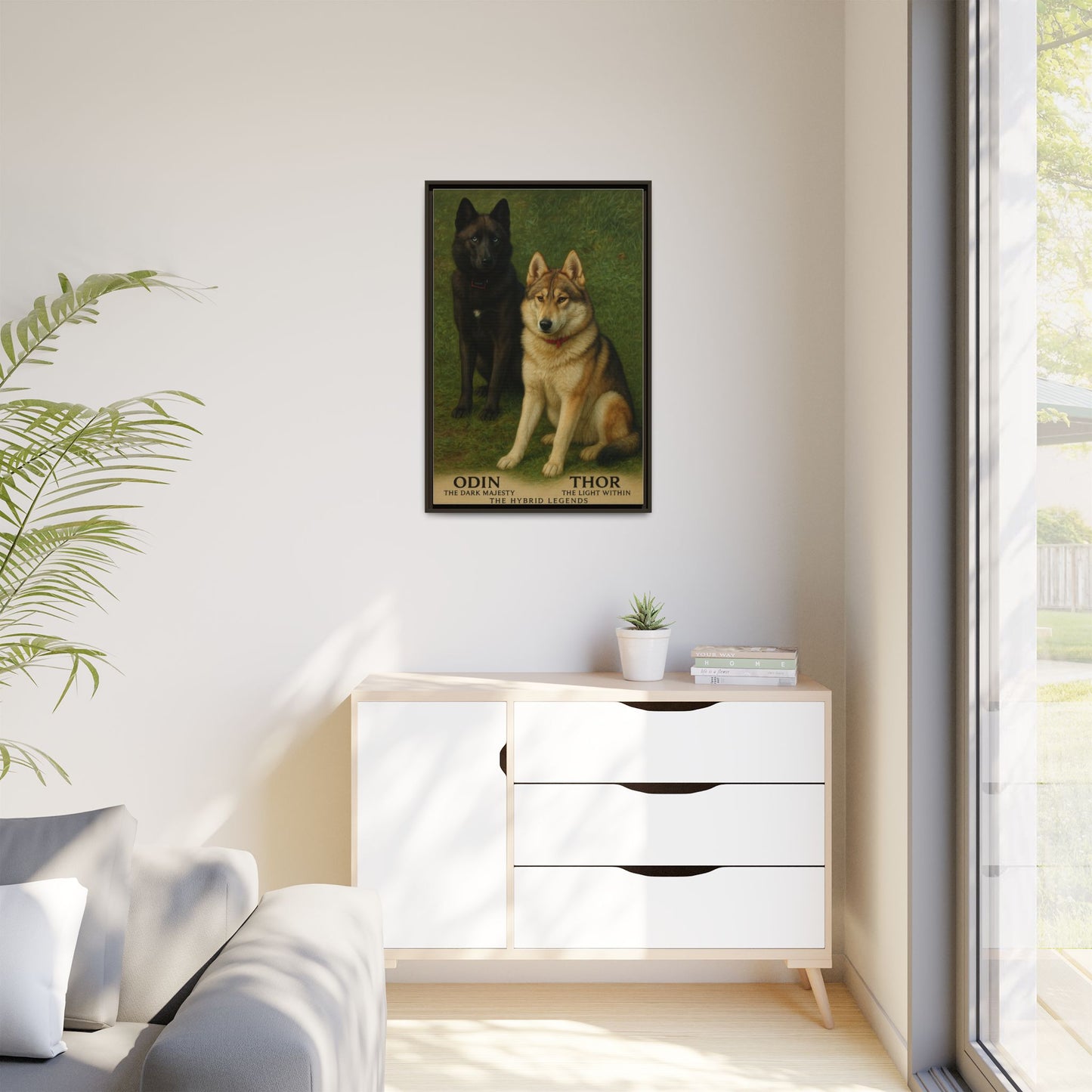 Odin & Thor Hybrid Legends Framed Matte Canvas Art