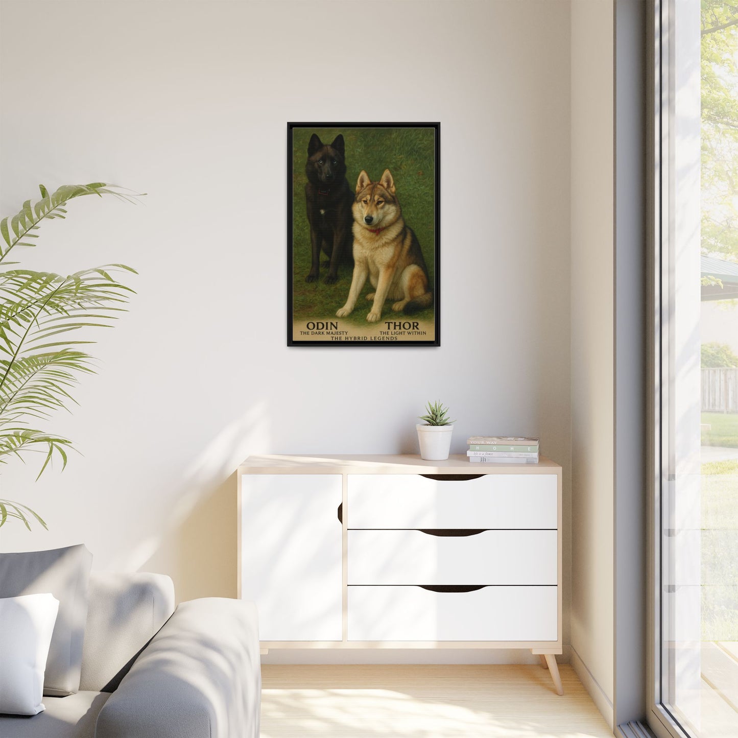 Odin & Thor Hybrid Legends Framed Matte Canvas Art