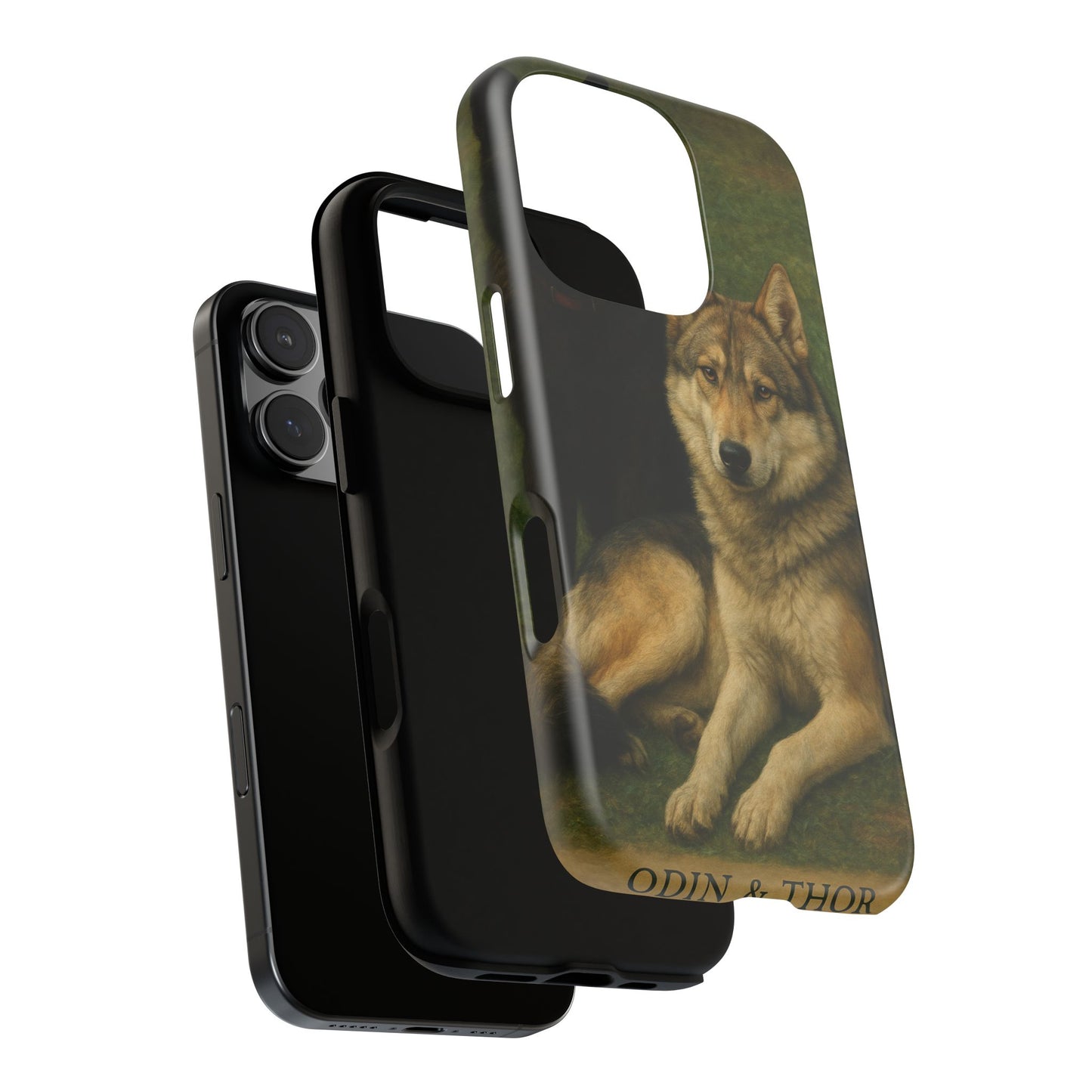 The Hybrids Legends Phone Case — Odin & Thor Vintage Canine Art Protective Cover