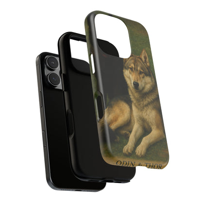 The Hybrids Legends Phone Case — Odin & Thor Vintage Canine Art Protective Cover